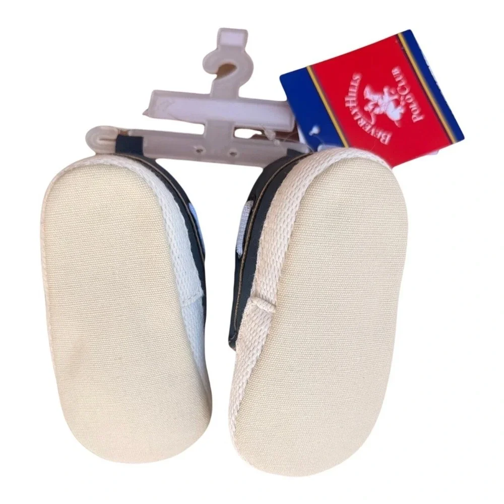 Josmo Unisex Infant Baby Size 3 Casual Sneakers Slip On‎ Crib Shoes Navy Blue